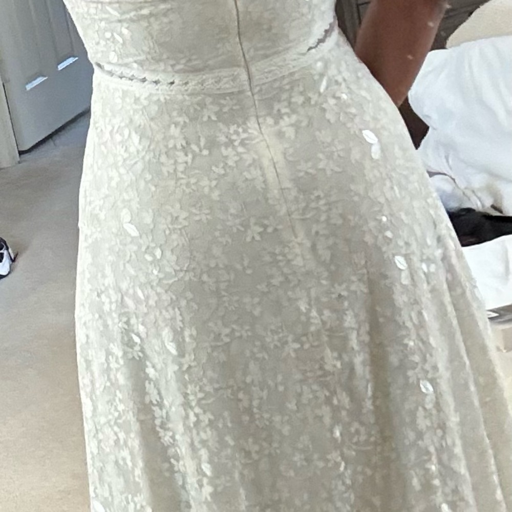 Lulu's White Strapless Gown - Picture 9 of 9